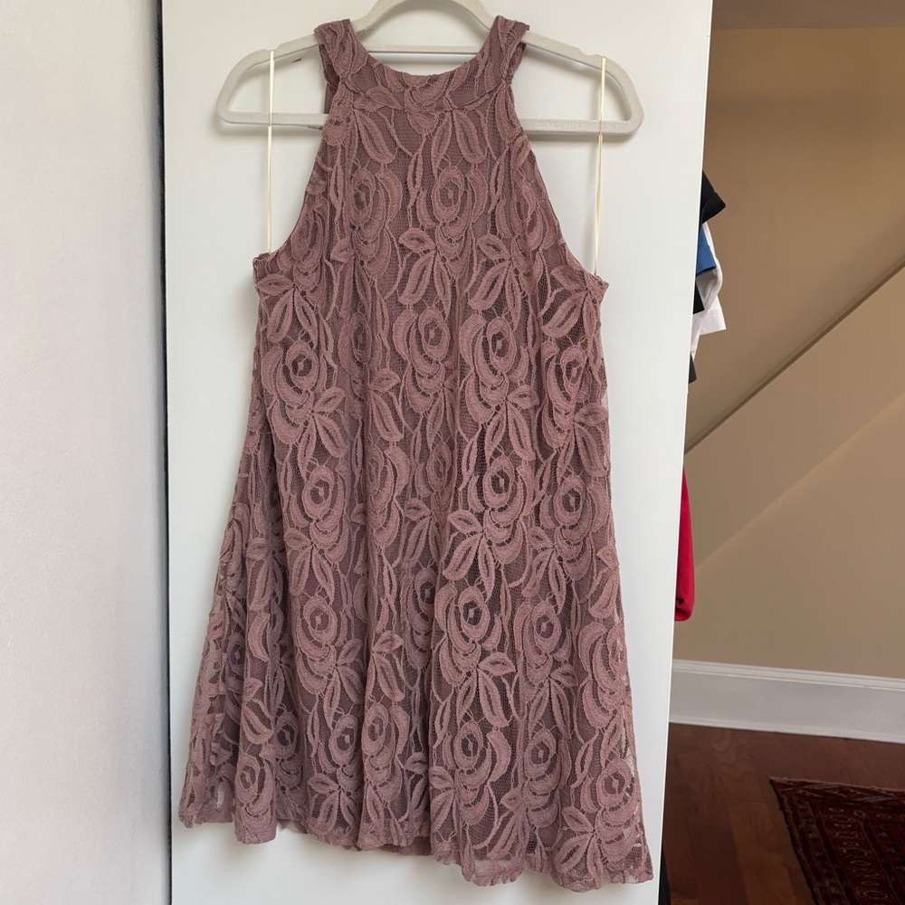 Altar'd State Mauve Lace Dress